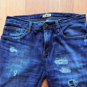 Ralph Lauren Blue Distressed Boyfriend Jeans